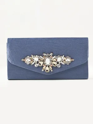 Satin Stone Clutch