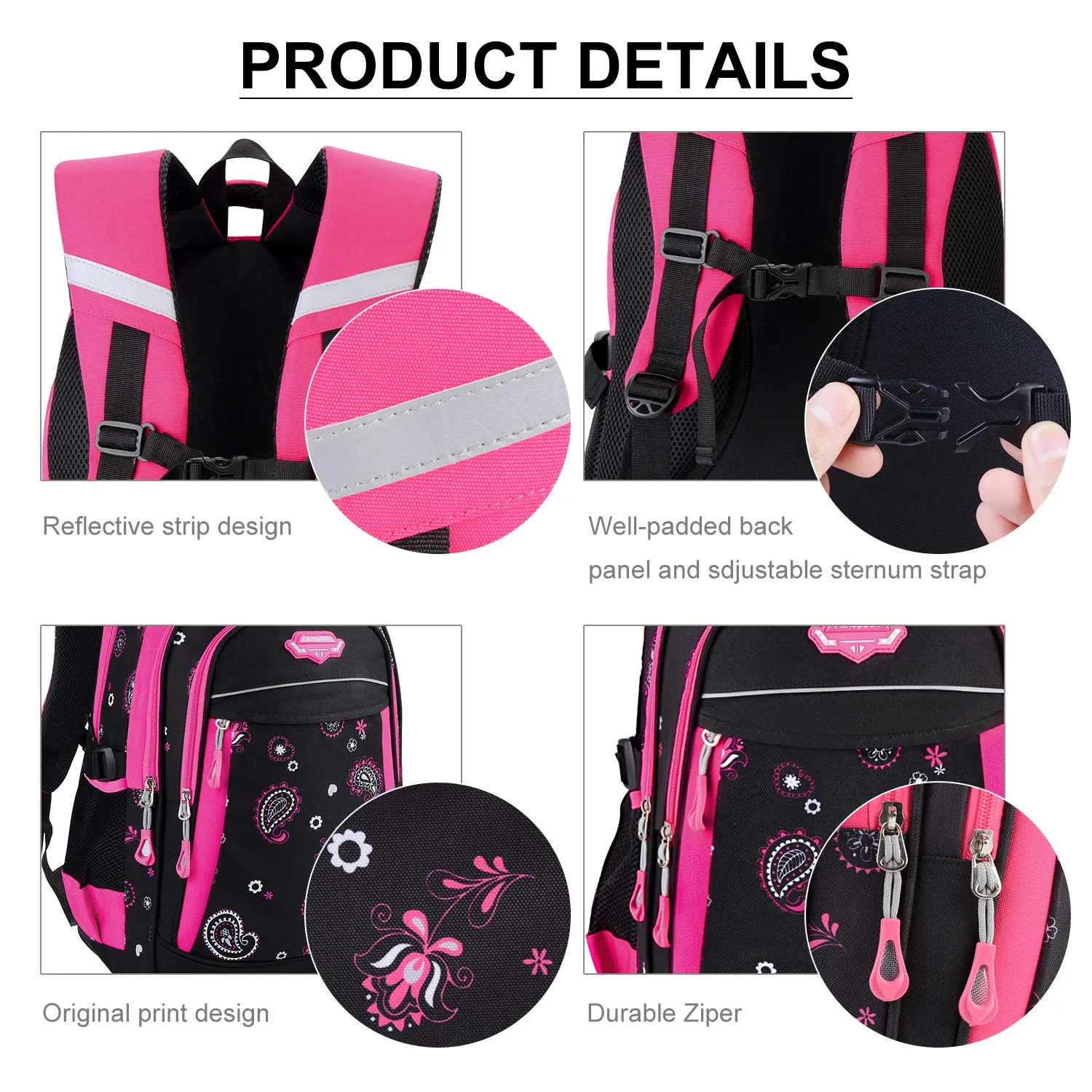 School Backpack, Fanspack Backpack for Girls 2019 New Kids Backpack Waterproof Large Girls School Bag Bookbags