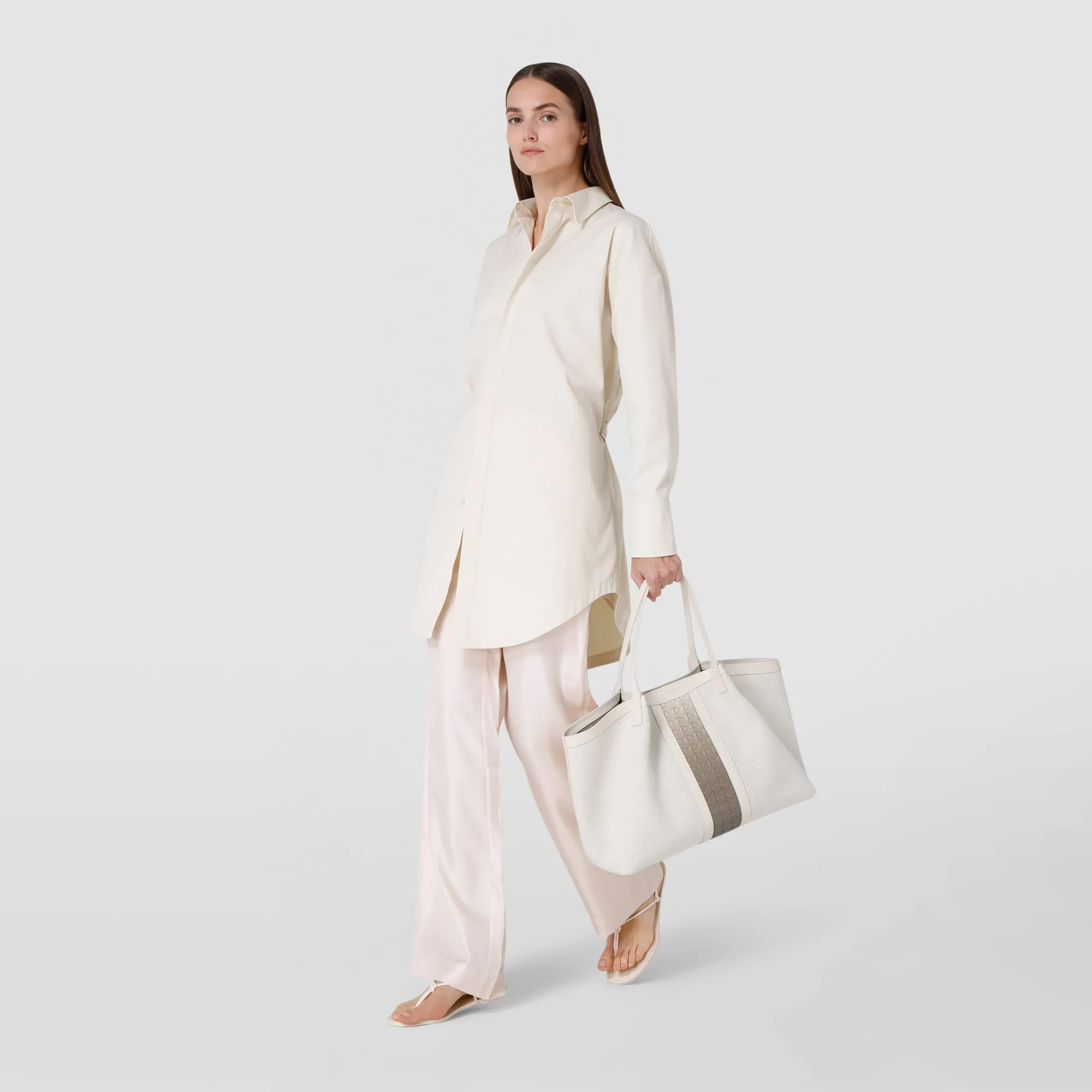 SECRET TOTE BAG IN CANVAS AND MOSAICO