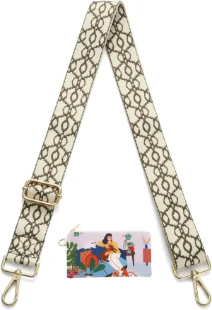 Senral Wide Adjustable Shoulder Strap for Shoulder Bag and Handbag Multicoloured Webbing Bag Strap 1.5 Inches
