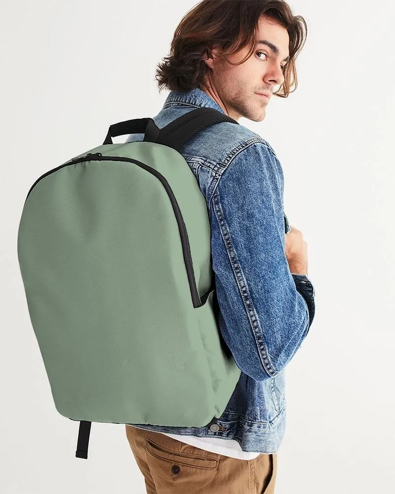 Shaded Pale Pastel Green Gray Waterproof Backpack | C22M0Y30K30
