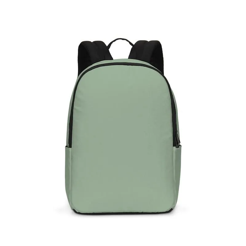Shaded Pale Pastel Green Gray Waterproof Backpack | C22M0Y30K30