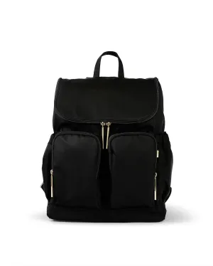 Signature Nappy Backpack - Black Nylon - OiOi