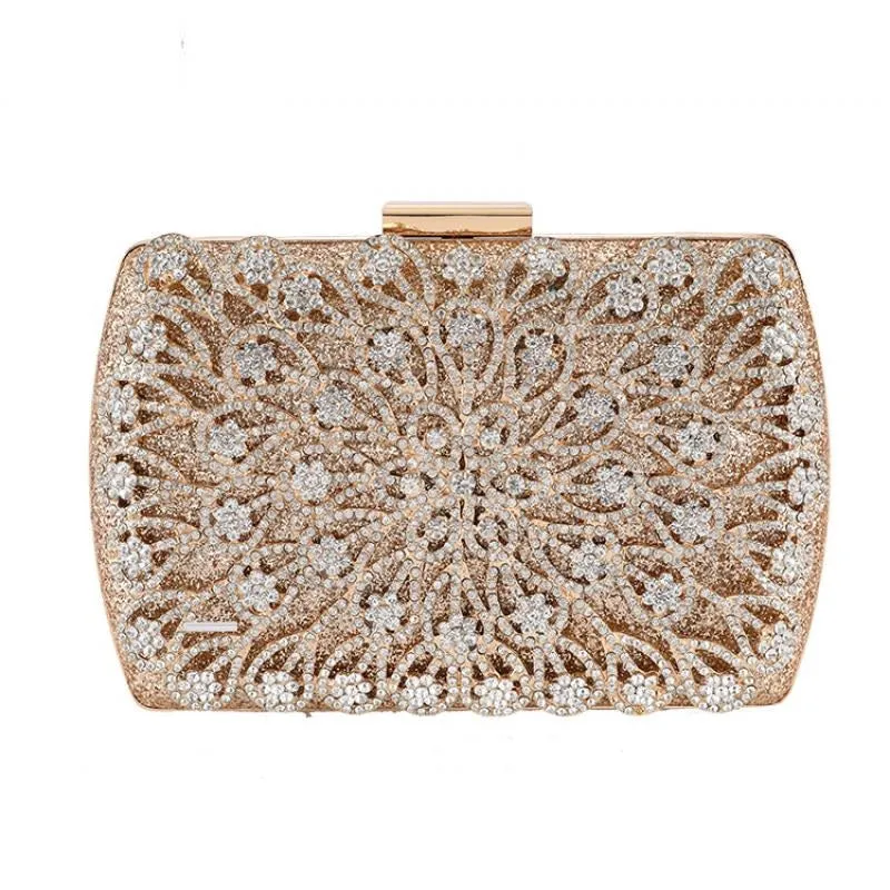 Silver Crystal Clutch