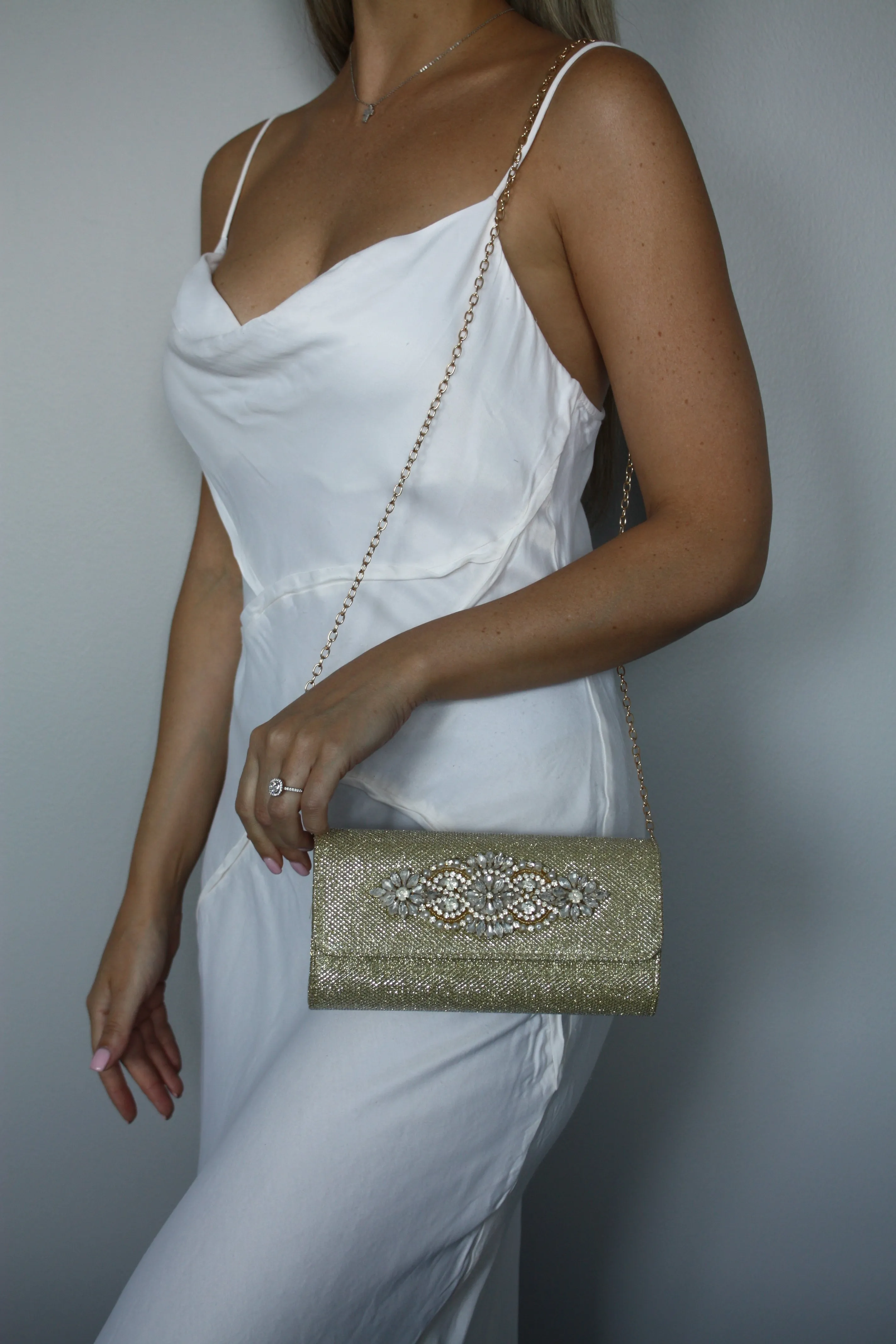 Silver Evening Clutch