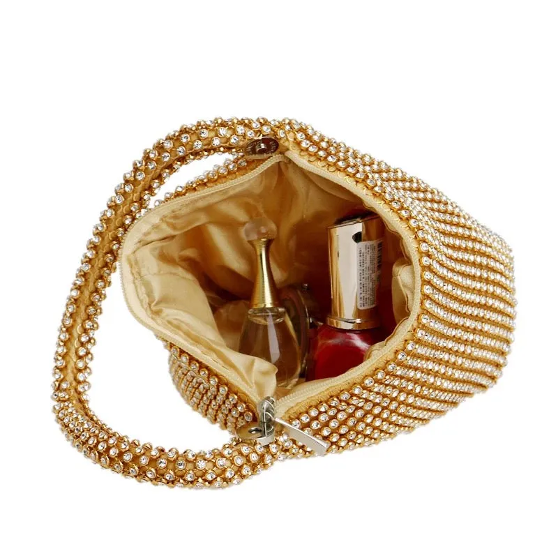 Silver Rhinestone Evening Bag