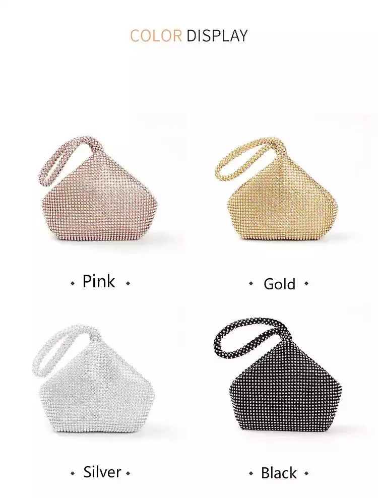Silver Rhinestone Evening Bag