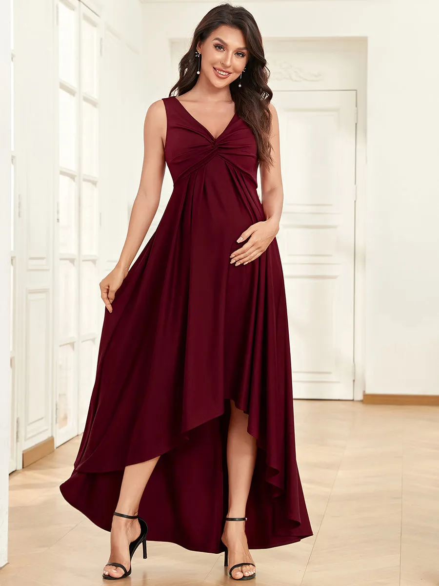 Sleeveless V-Neck Asymmetrical Hem Wholesale Maternity Dresses EY0290B
