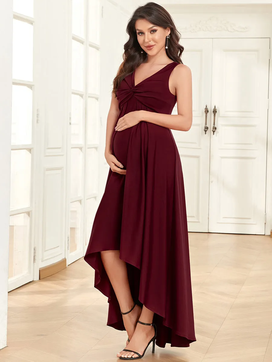 Sleeveless V-Neck Asymmetrical Hem Wholesale Maternity Dresses EY0290B