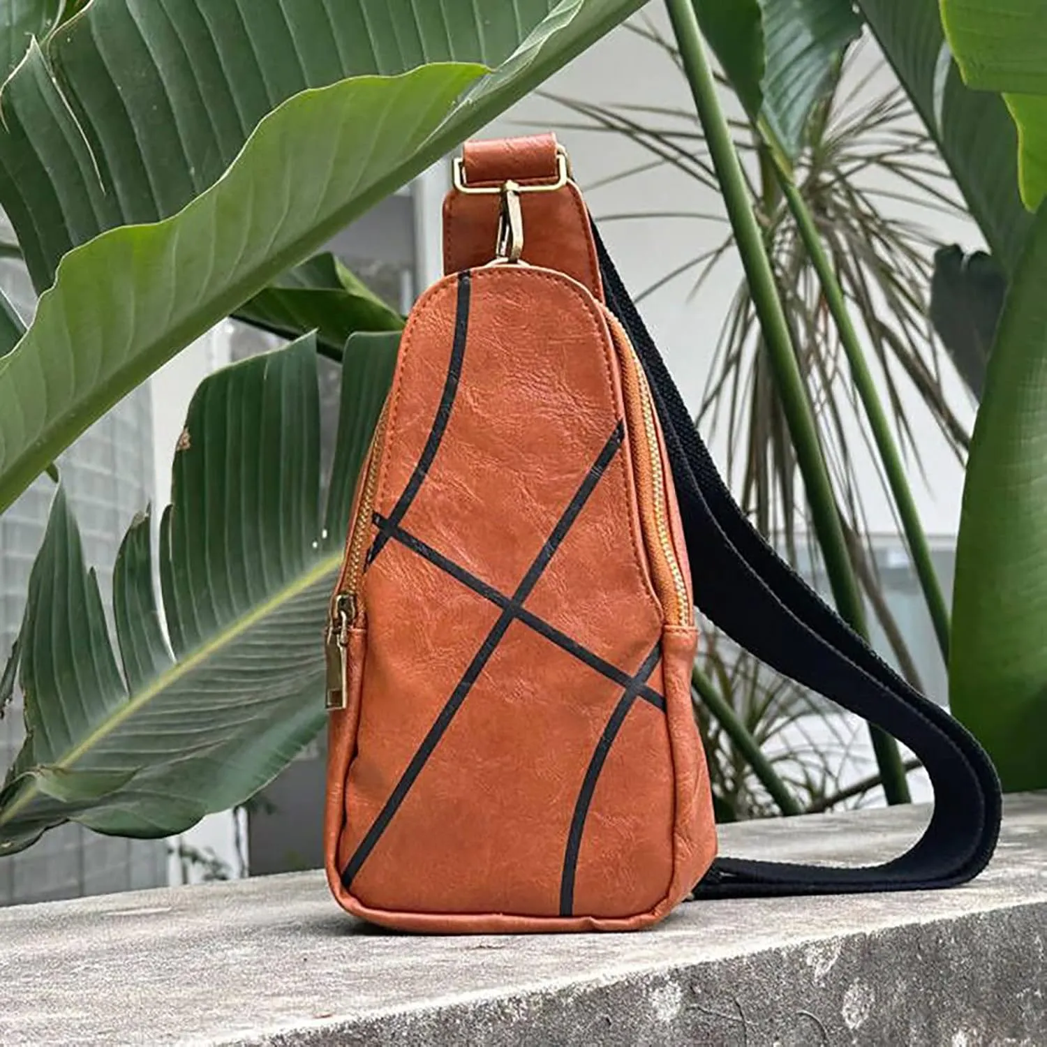 Sling Bag for Men Women Chest Bags Daypack Crossbody for Travel Sport Running Hiking Summer Straw Purse