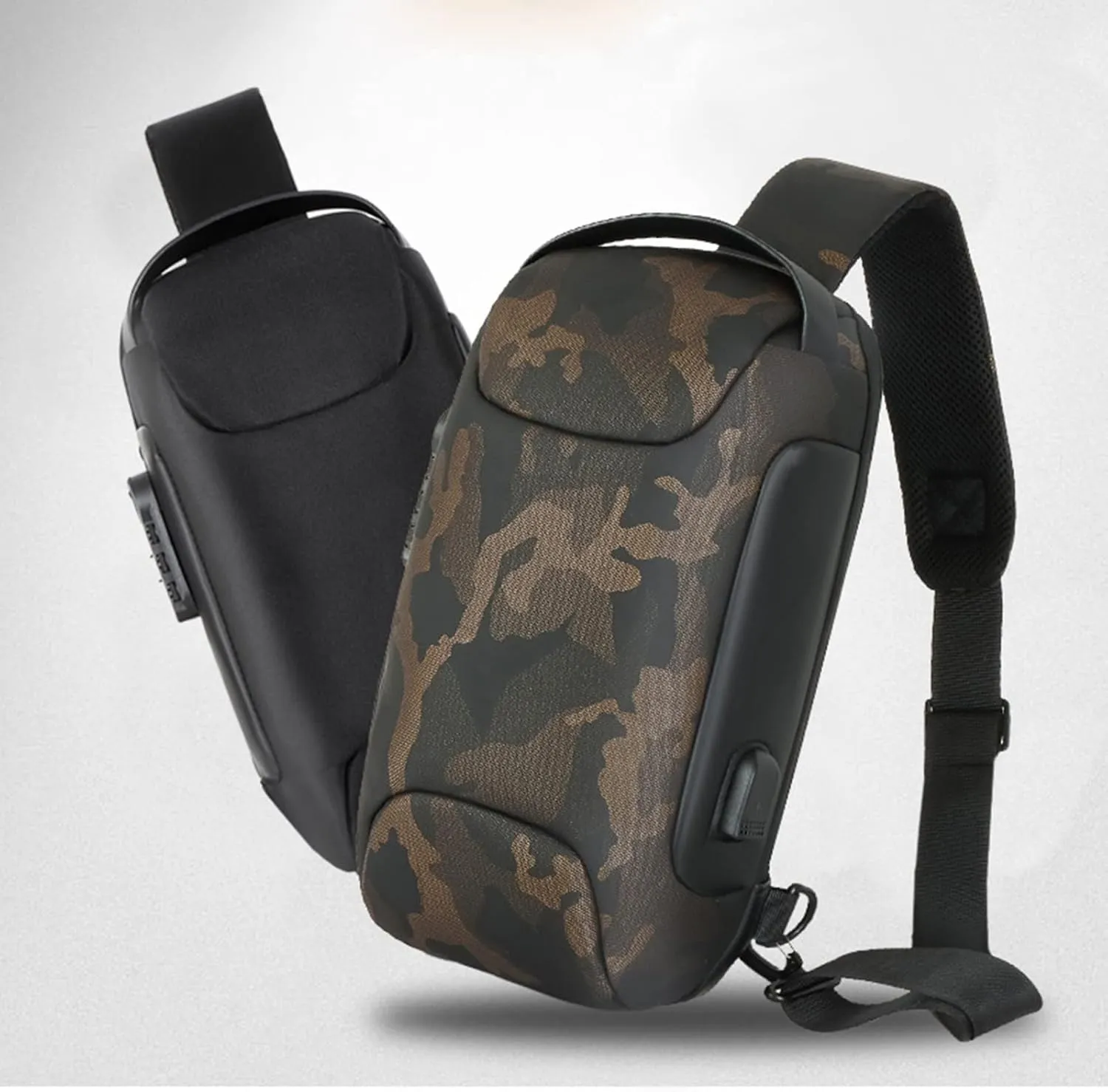 Sling Bag for Men Women Soft Leather Travel Purse Crossbody Wallet Purses with Card Slots Stylish Shoulder Bag
