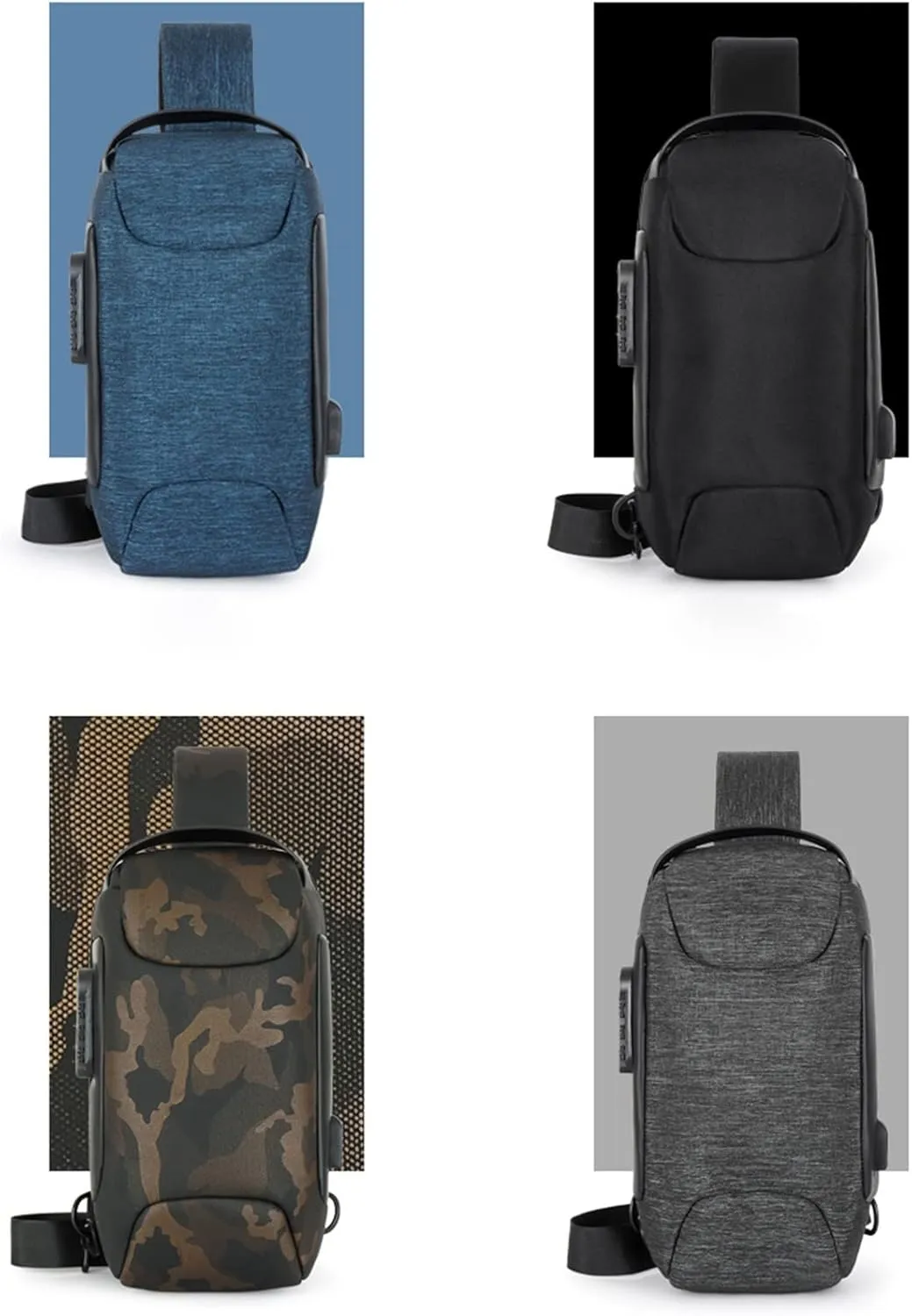 Sling Bag for Men Women Soft Leather Travel Purse Crossbody Wallet Purses with Card Slots Stylish Shoulder Bag
