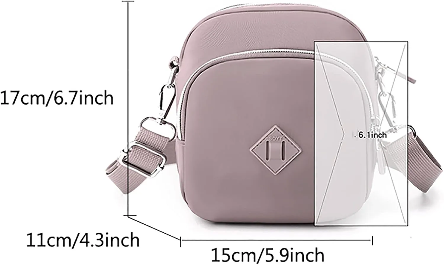 Sling Bags for Women Anti Theft Travel Genuine Leather Crossbody Bags for Women Lightweight Carry on Bag(One Size)