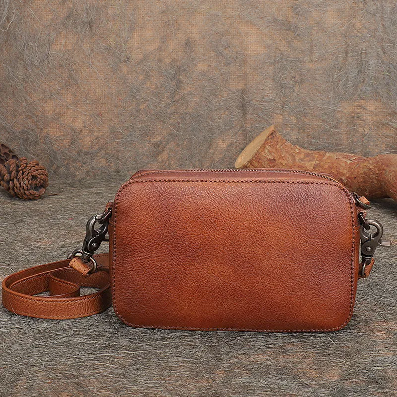 Small Ladies Genuine Leather Cross Shoulder Bag Purse Side Bags for Women
