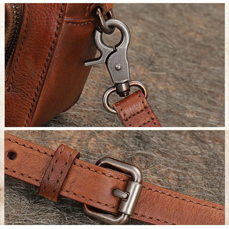 Small Ladies Genuine Leather Cross Shoulder Bag Purse Side Bags for Women