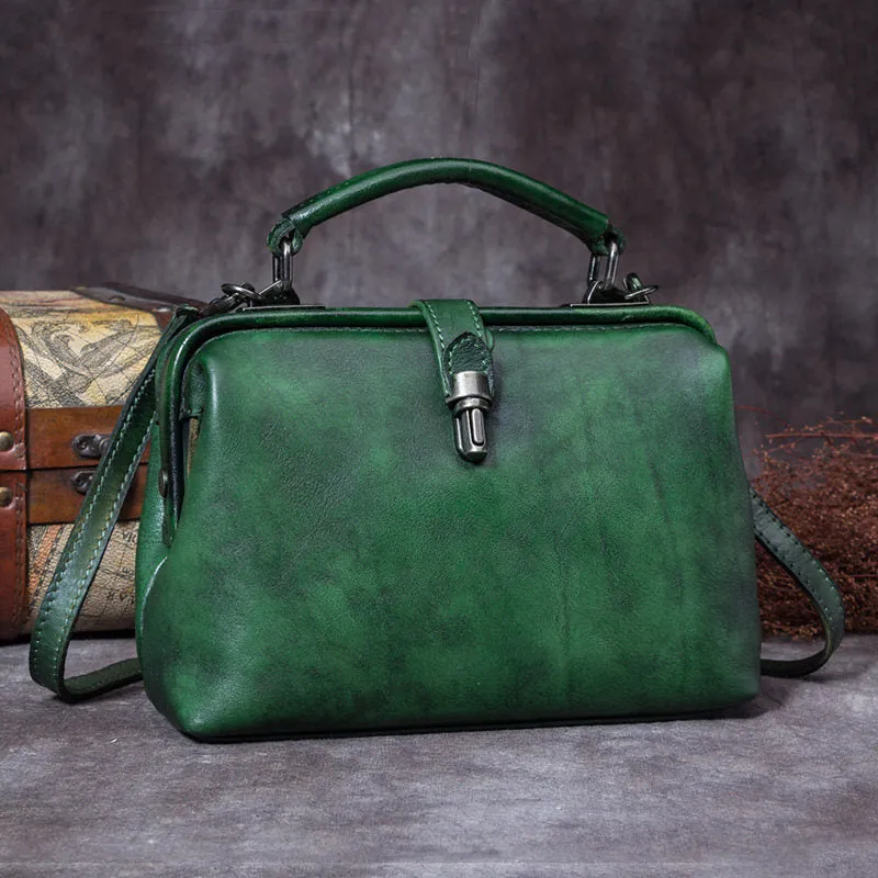 Small Leather Bag Doctor Crossbody Bag For Women