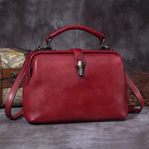 Small Leather Bag Doctor Crossbody Bag For Women