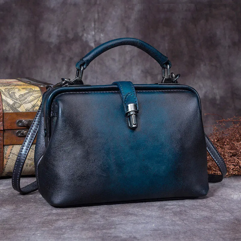 Small Leather Bag Doctor Crossbody Bag For Women