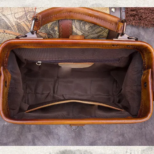 Small Leather Bag Doctor Crossbody Bag For Women