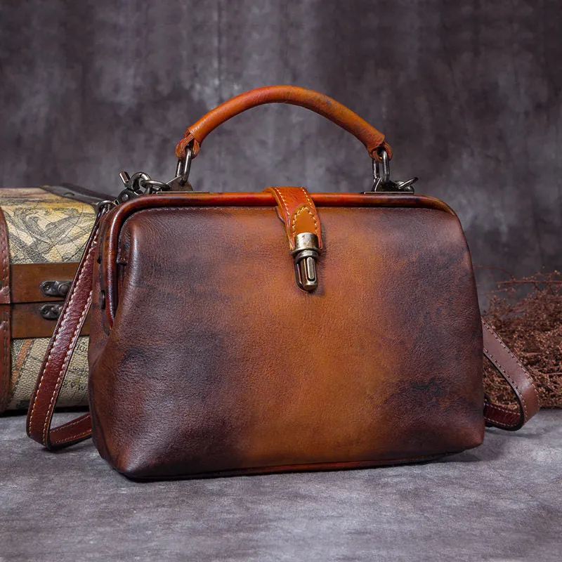 Small Leather Bag Doctor Crossbody Bag For Women
