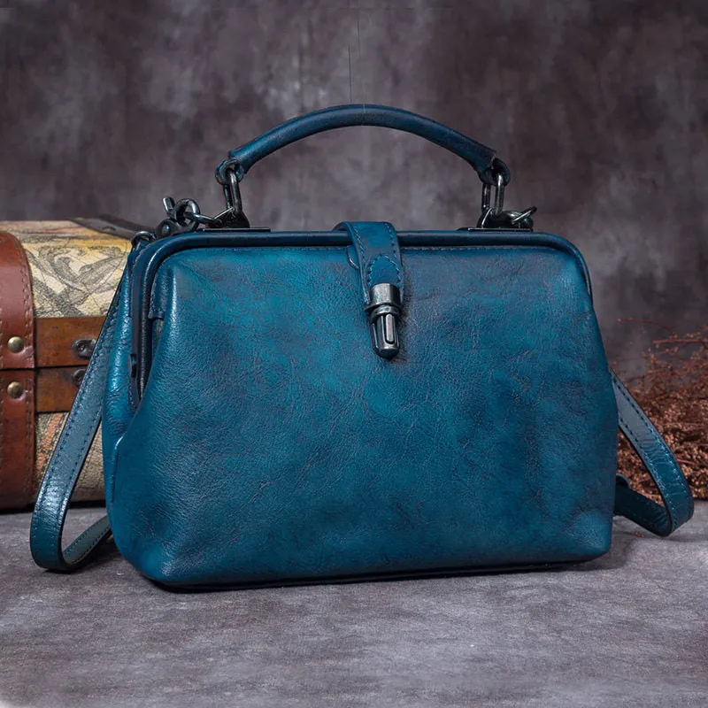 Small Leather Bag Doctor Crossbody Bag For Women