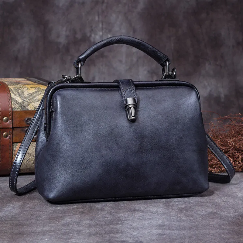Small Leather Bag Doctor Crossbody Bag For Women