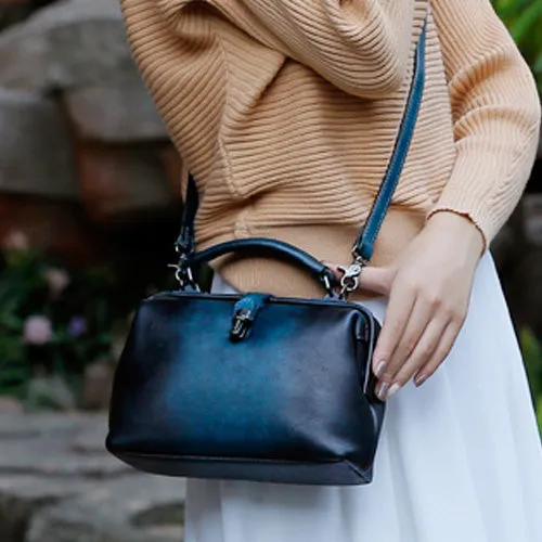 Small Leather Bag Doctor Crossbody Bag For Women