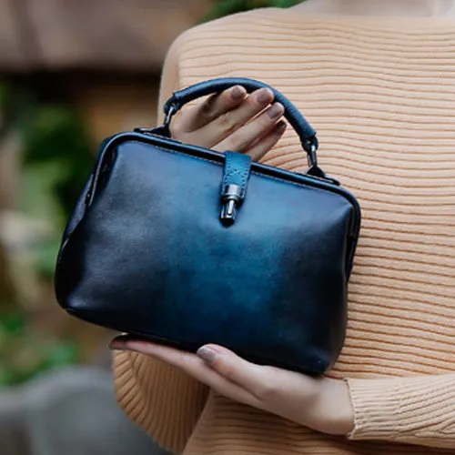 Small Leather Bag Doctor Crossbody Bag For Women