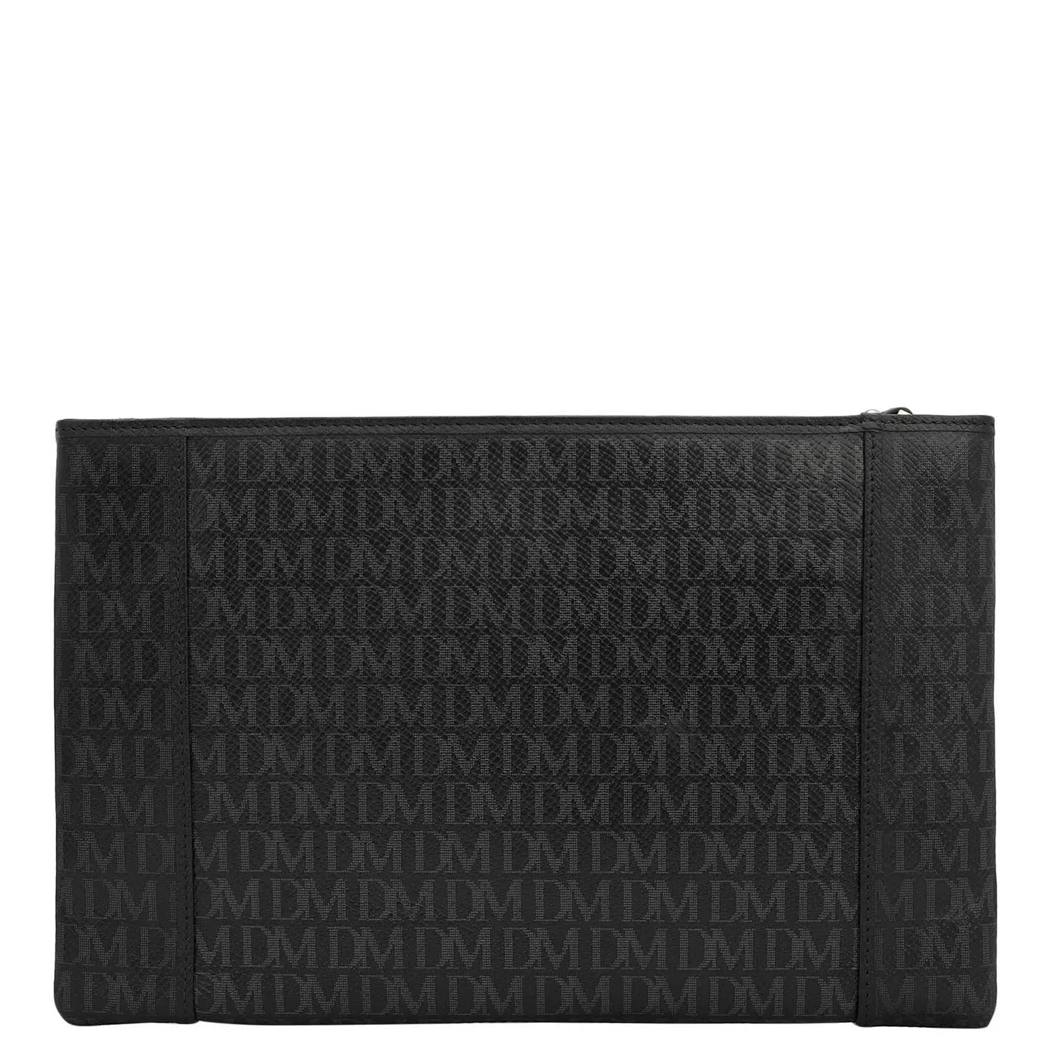 Small Monogram Leather Clutch - Black
