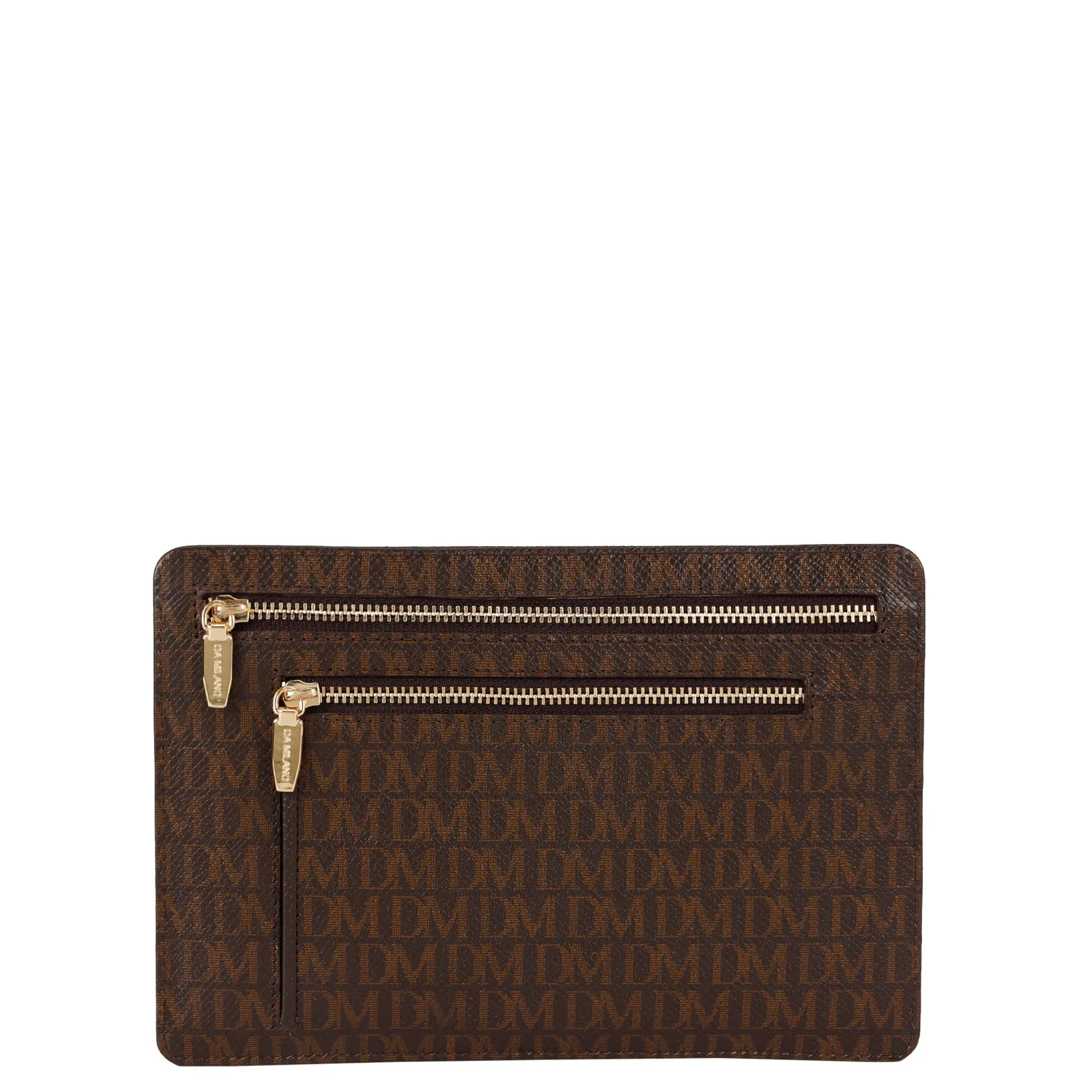 Small Monogram Leather Clutch - Oak