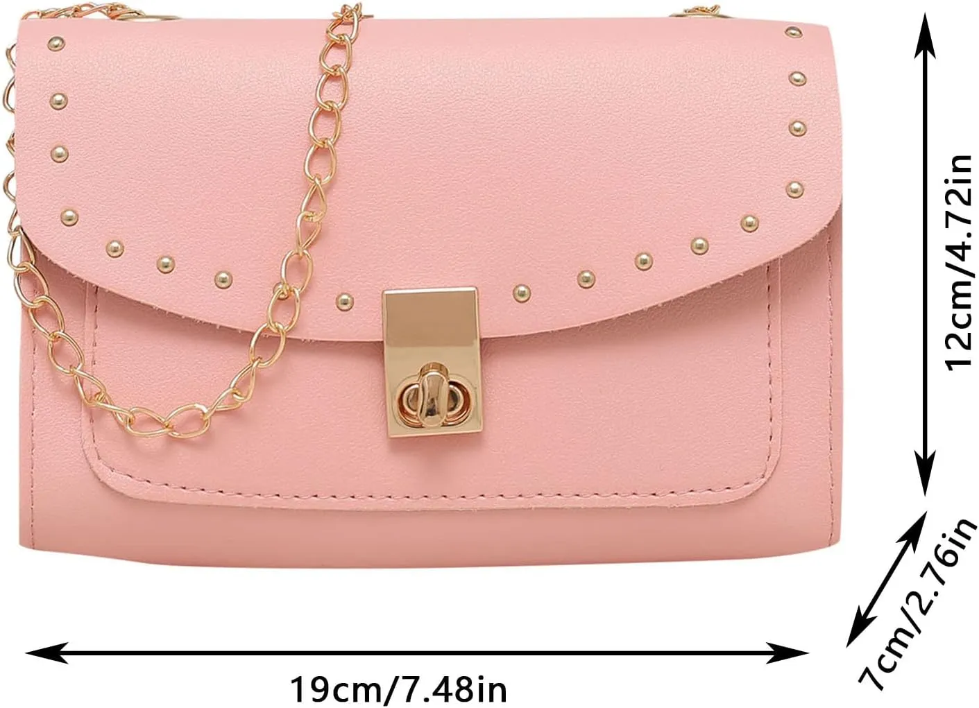 Small Tote Bag with Zipper Fashion Chain Shoulder Bag Comfortable Practical Bag