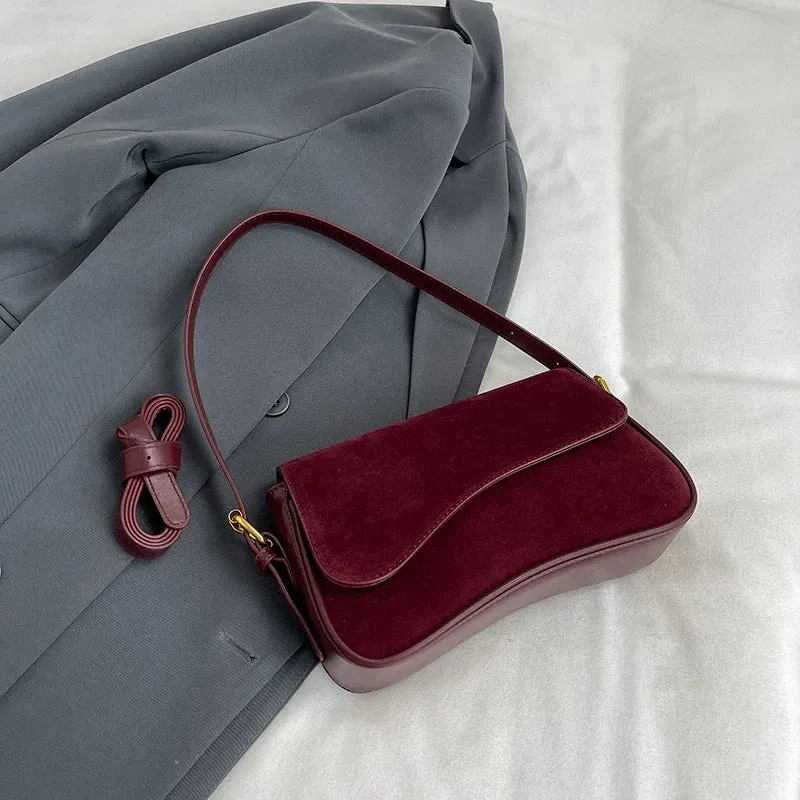 Small Vintage Faux Leather Underarm Bag