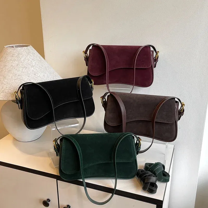 Small Vintage Faux Leather Underarm Bag