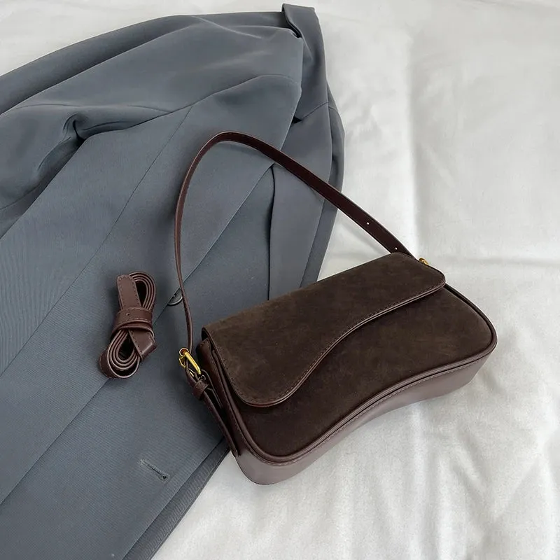 Small Vintage Faux Leather Underarm Bag