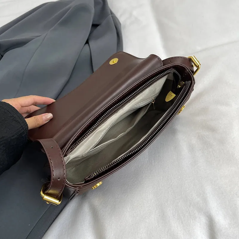 Small Vintage Faux Leather Underarm Bag