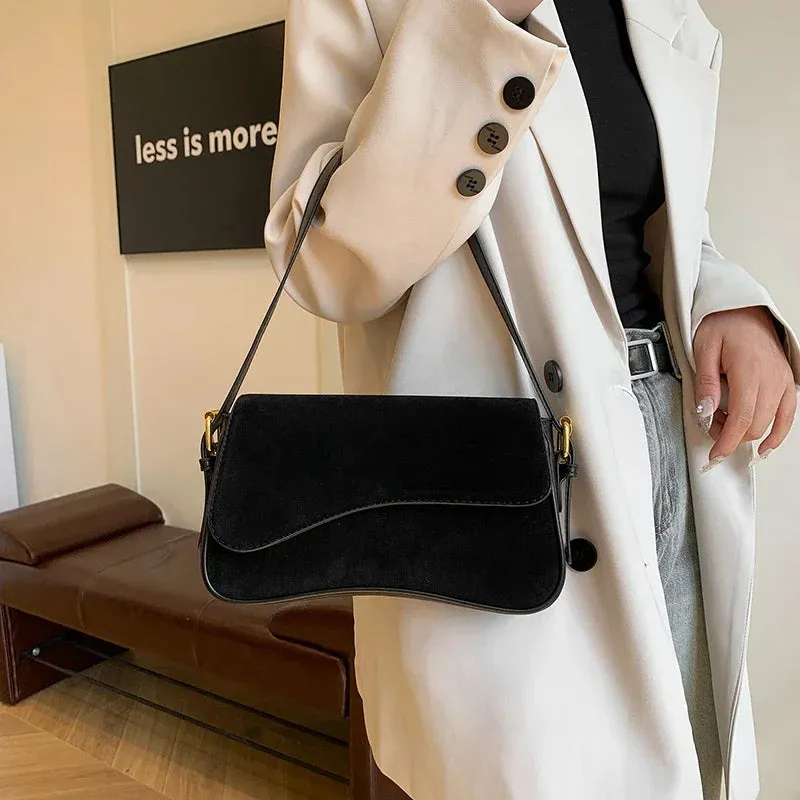 Small Vintage Faux Leather Underarm Bag