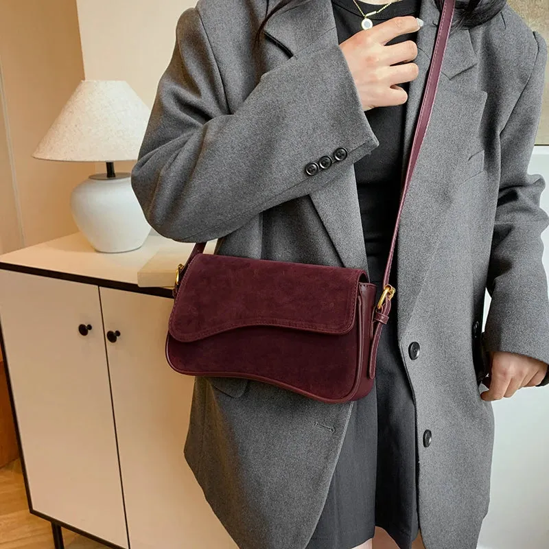Small Vintage Faux Leather Underarm Bag