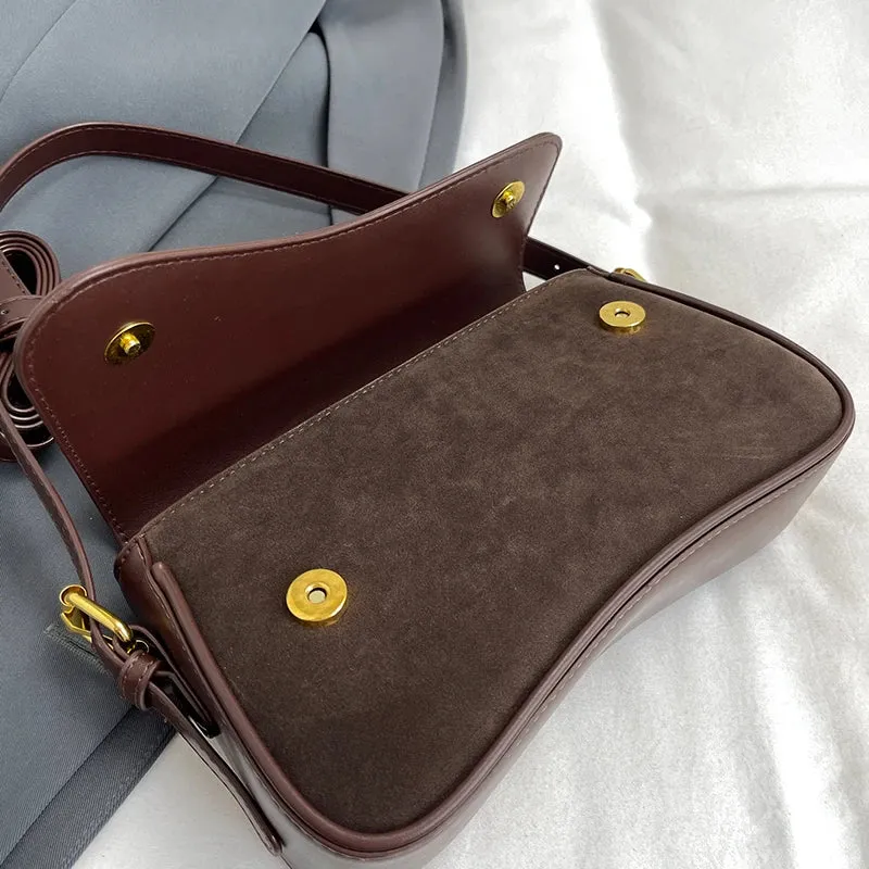 Small Vintage Faux Leather Underarm Bag