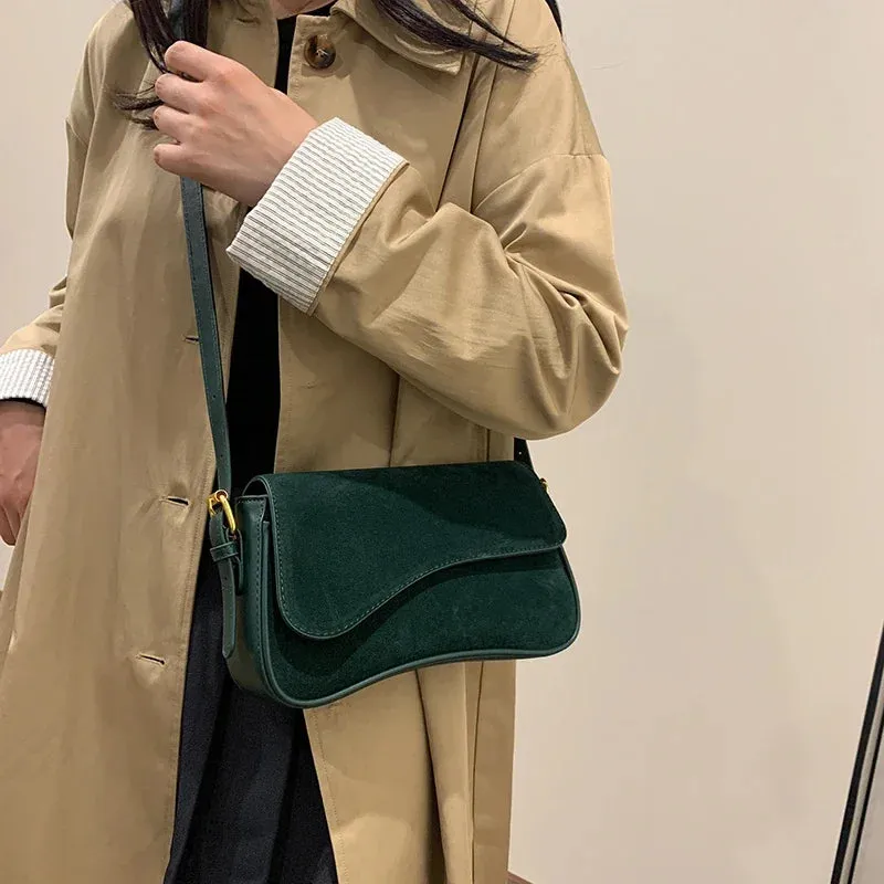 Small Vintage Faux Leather Underarm Bag