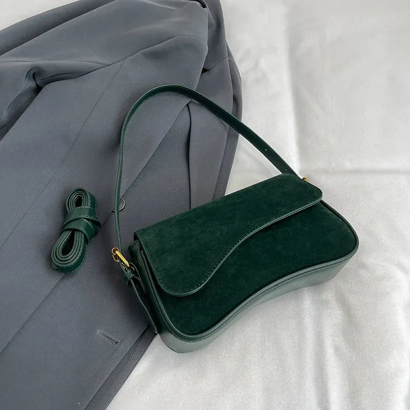 Small Vintage Faux Leather Underarm Bag