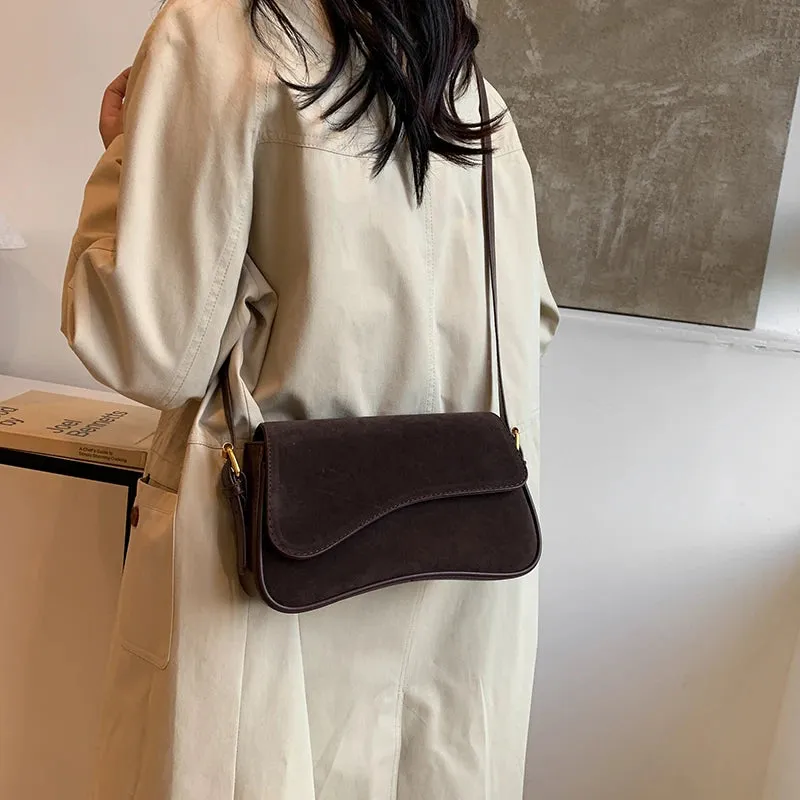 Small Vintage Faux Leather Underarm Bag