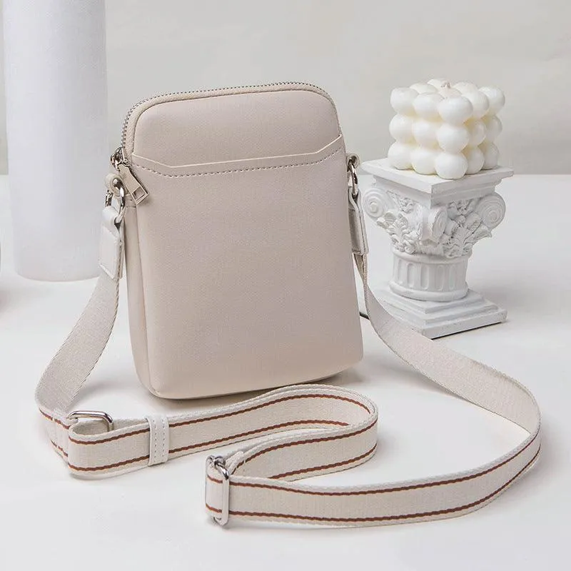 Solid Color Simple Mobile Phone Bags Small Crossbody Shoulder Bag For Women