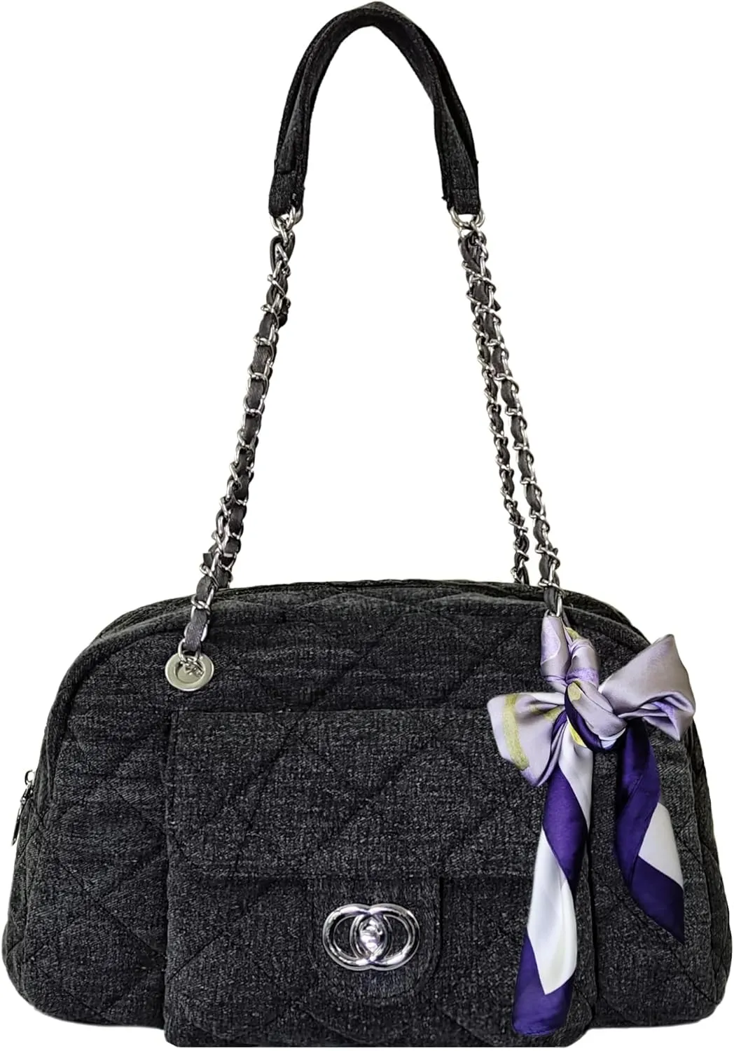SoonerCozer Women's Flap Shoulder Bags Denim Handbags Underarm Satchel Handbag