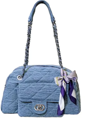 SoonerCozer Women's Flap Shoulder Bags Denim Handbags Underarm Satchel Handbag