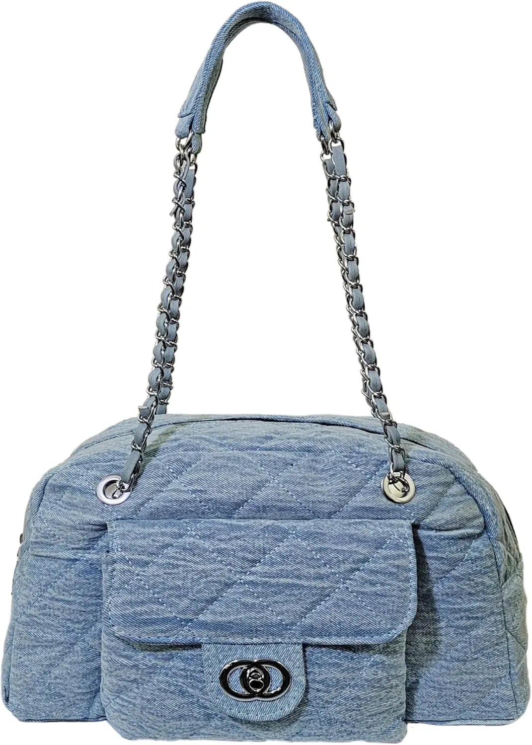 SoonerCozer Women's Flap Shoulder Bags Denim Handbags Underarm Satchel Handbag