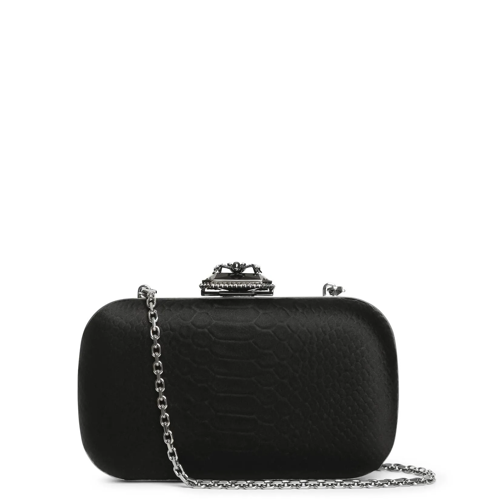 Spider satin clutch