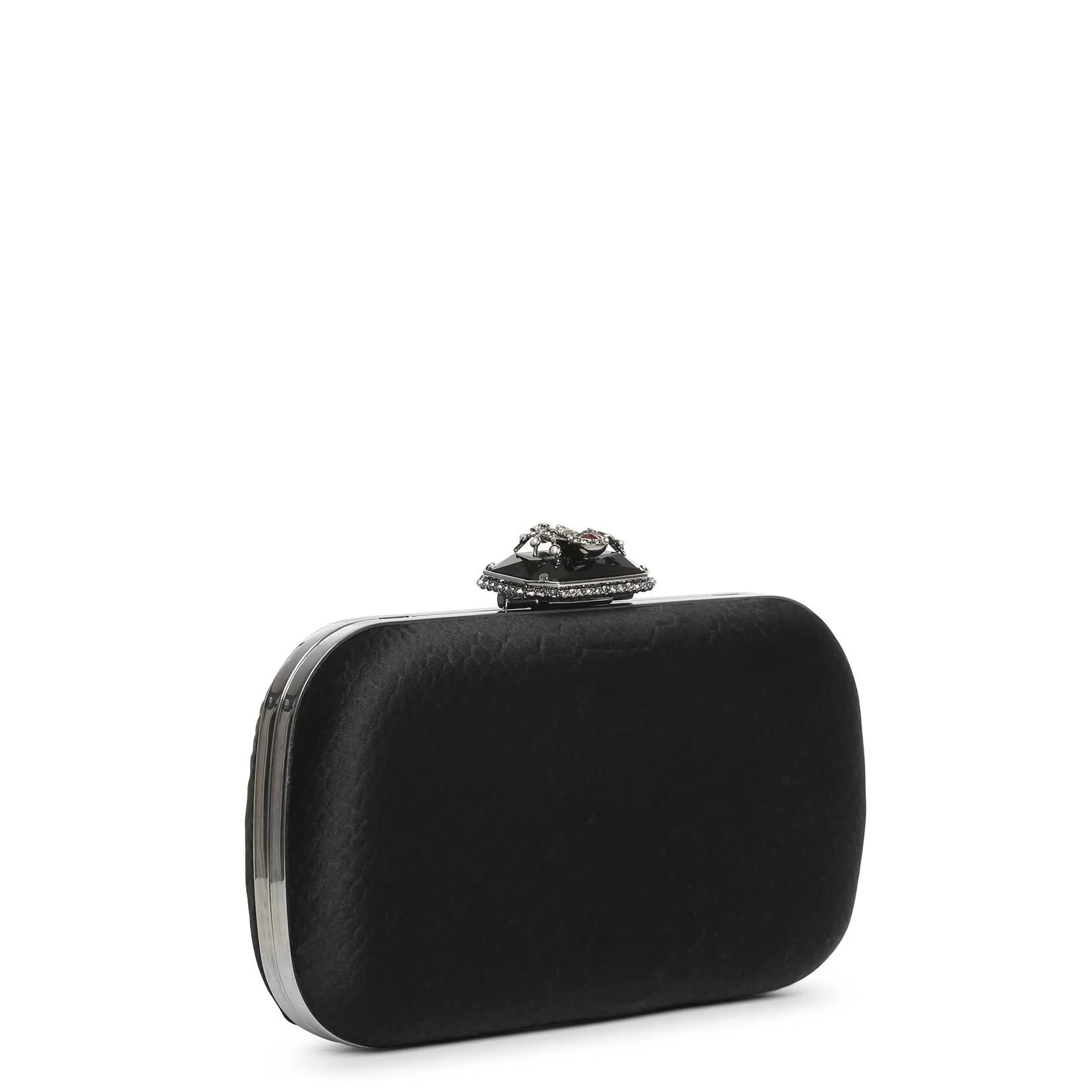 Spider satin clutch