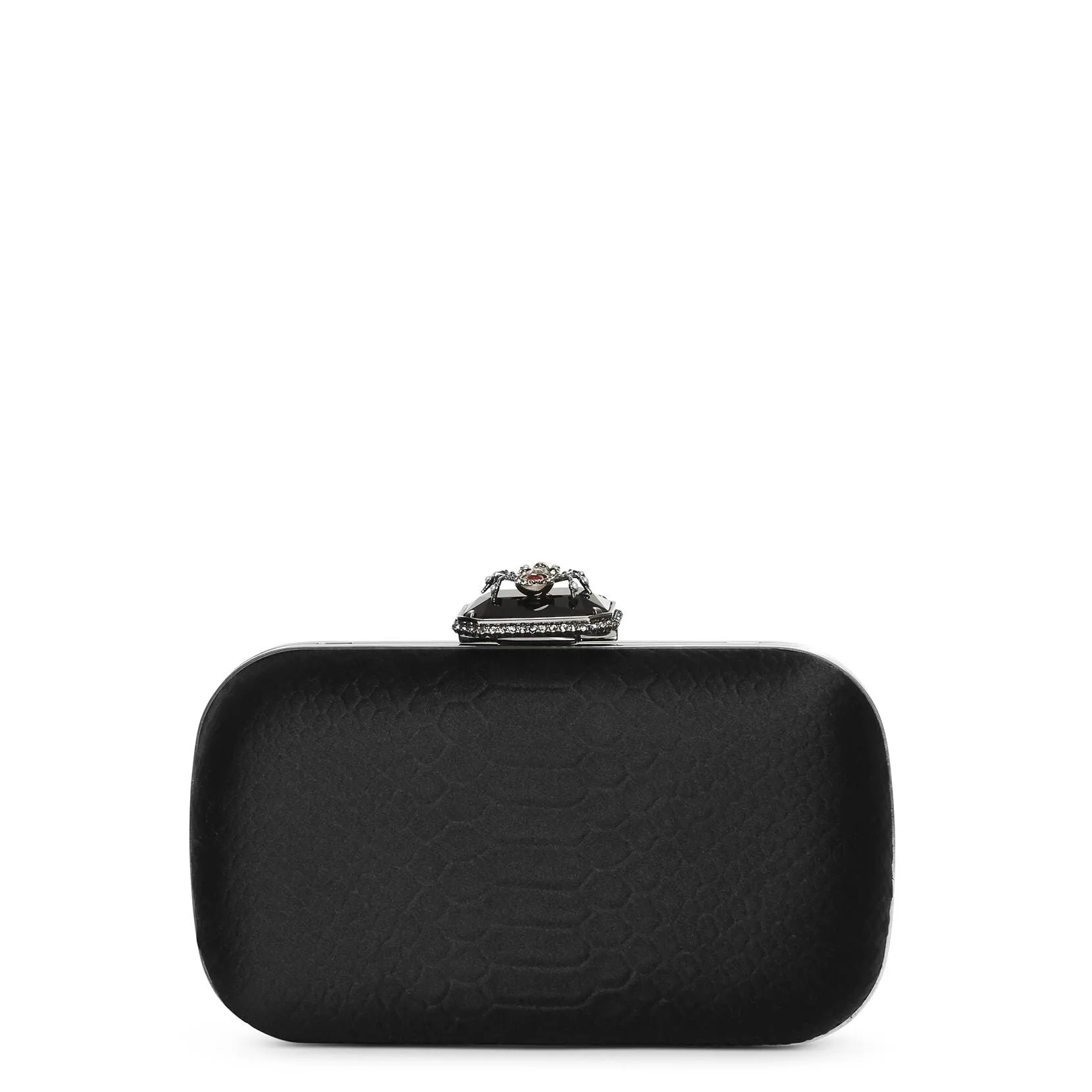 Spider satin clutch