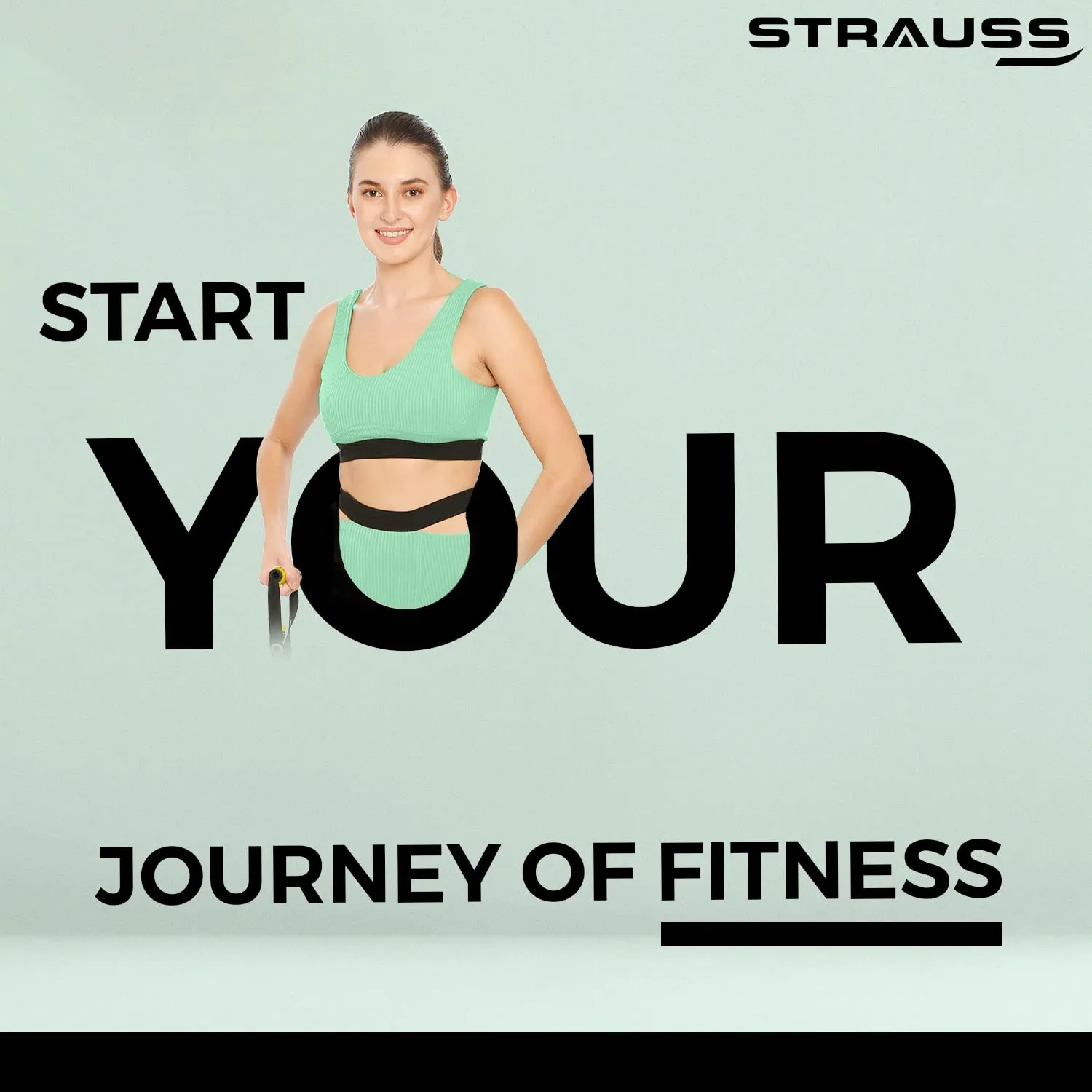 Strauss Triple Resistance Tube | Door Anchor for Exercise & Stretching | Gym Equipment for Strength Training, Home Gym Workouts with Carry Bag | 13 Kg,(Yellow)