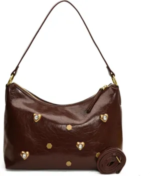 Studded Purses Y2k Shoulder Bag 90s Punk Designer Handbag Vegan Leather Shoulder Purses 2000s Streetwear